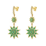 Lumière Jumbo Emerald Dangle Earrings