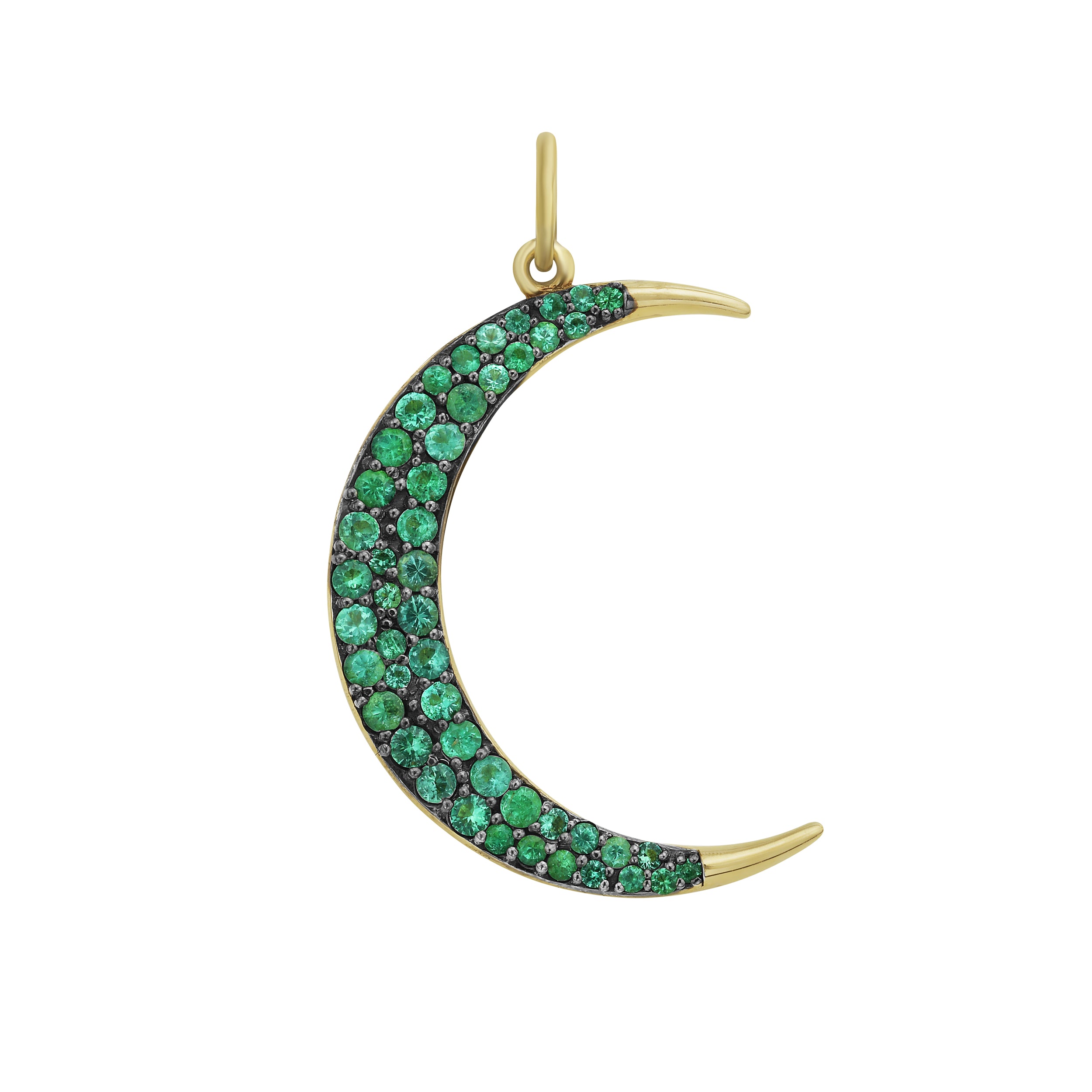 Luna Emerald Moon Charm