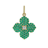 Flora Emerald Flower Charm