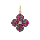 Flora Ruby Flower Charm