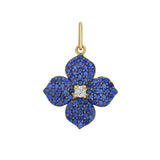 Flora Sapphire Flower Charm