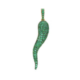 Emerald Cornicello Charm