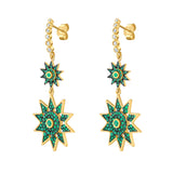 Lumière Jumbo Emerald Dangle Earrings