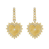 Cassandane Diamond Heart Drop Earrings