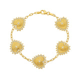 Cassandane Multi Heart Charm Bracelet