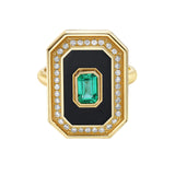 Victoire Art Deco Emerald Octagon Ring