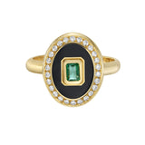 Victoire Art Deco Emerald Oval Ring