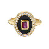 Victoire Art Deco Ruby Oval Ring