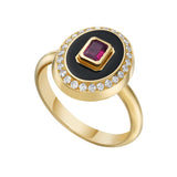 Victoire Art Deco Ruby Oval Ring