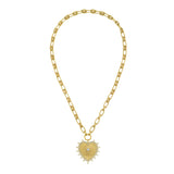 Cassandane Mega Diamond Heart Medallion Necklace