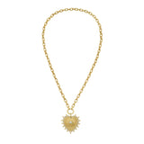 Cassandane Large Diamond Heart Medallion Necklace