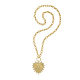 Cassandane Large Diamond Heart Medallion Necklace