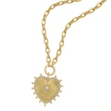 Cassandane Large Diamond Heart Medallion Necklace