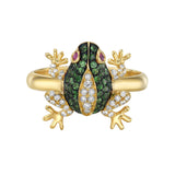 Bisou Tsavorite Lucky Frog Ring