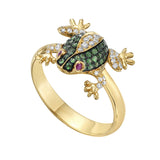 Bisou Tsavorite Lucky Frog Ring