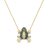 Bisou Tsavorite Lucky Frog Charm Necklace