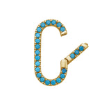 Double-Sided Turquoise Clicker Connector