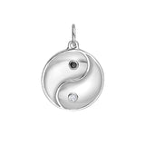 Harmony Domed Diamond Yin Yang Medallion