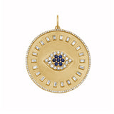 Jumbo Diamond Baguette Satin Evil Eye Charm