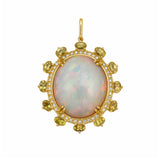 Opal and Yellow Tourmaline Pendant