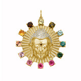 Multi Tourmaline Buddha Charm