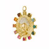 Multi Tourmaline Buddha Charm