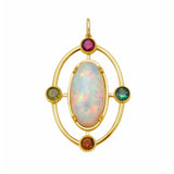 Opal and Multi Tourmaline Pendant