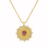 Cassandane Pink Sapphire Sun Pendant