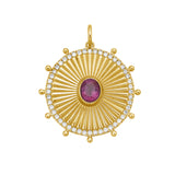 Cassandane Pink Sapphire Sun Pendant