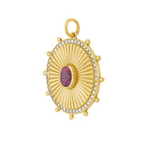 Cassandane Pink Sapphire Sun Pendant