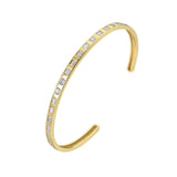 Emerald Cut Diamond Cuff Bangle