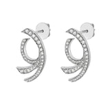 Gwendolyn Diamond Swirl Earrings