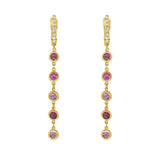 Ombre Pink Tourmaline Drop Earrings