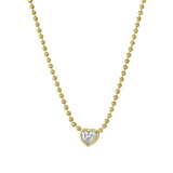 REIGN DIAMOND HEART BALL LINK NECKLACE