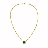 Reign Emerald Ball Link Necklace