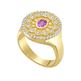 Serenity Pink Sapphire Signet Ring