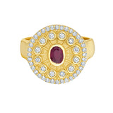Serenity Ruby Signet Ring