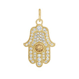 Brown Diamond Hamsa Charm