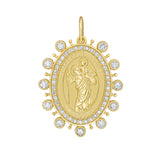 Diamond Saint Christopher Medallion
