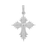 Gothic Diamond Cross Charm