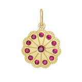 Ruby Flower Charm