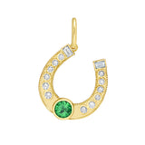 Mini Tsavorite Horseshoe Charm