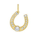 Mini Diamond Horseshoe Charm