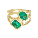 Reign Double Emerald Wrap Ring