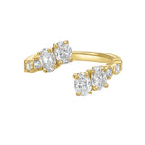 Oval Diamond Cuff Ring