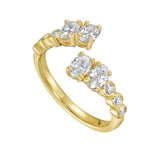 Oval Diamond Cuff Ring