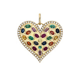 Måneskin Multi Sapphire Heart Charm