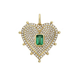 Lucia Emerald Heart Charm