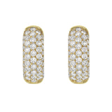 Pavé Diamond Wide Dome Huggie Earrings