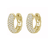 Pavé Diamond Dome Huggie Earrings